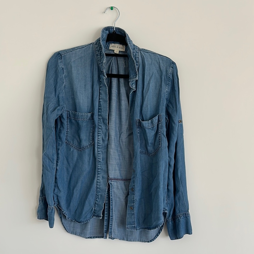 Casual Blue Denim Shirt
